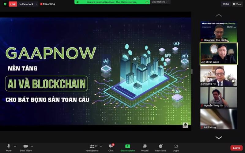Sự kiện ra mắt nền tảng Gaapnow được tổ chức online qua Zoom.