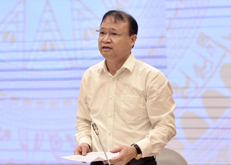 Deputy Minister of Industry and Trade Do Thang Hai at the regular government meeting on November 6. Photo: VGP/ Nhat Bac