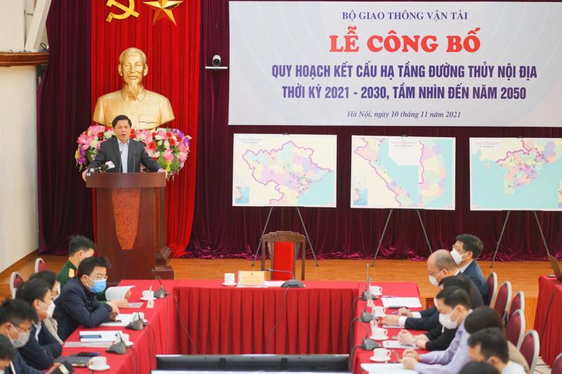 Bộ trưởng Nguyễn Văn Thể phát biểu tại hội nghị công bố quy hoạch.
