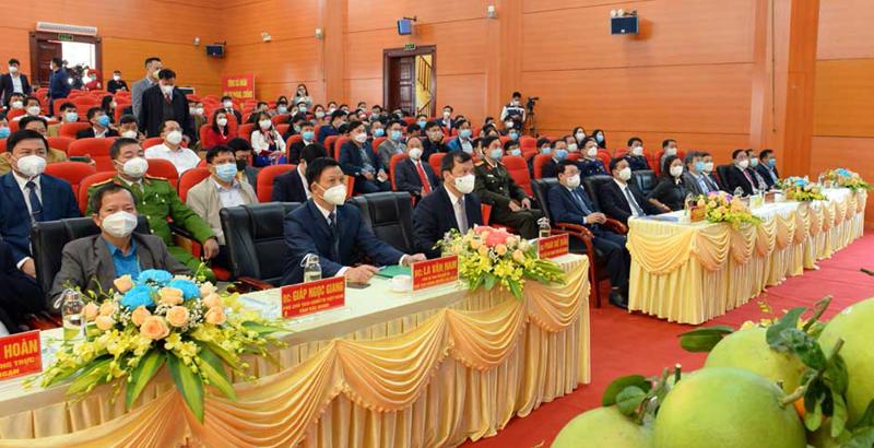 Điểm cầu chính hội nghị đặt tại huyện Lục Ngạn.