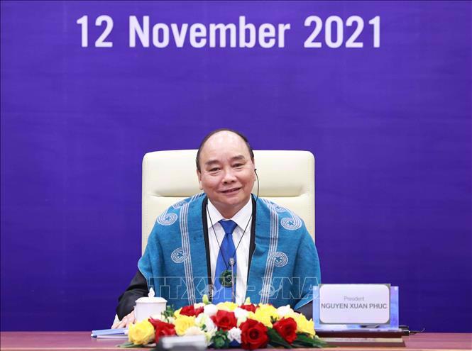 State President Nguyen Xuan Phuc at the meeting. Photo from VNA