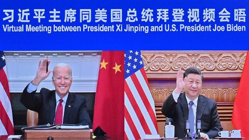 Cuộc gặp thượng đỉnh dài hơn 3 giờ đồng hồ của Tổng thống Mỹ Joe Biden và Chủ tịch Trung Quốc Tập Cận Bình vào tối ngày 15/11 (theo giờ Mỹ) - Ảnh: AP