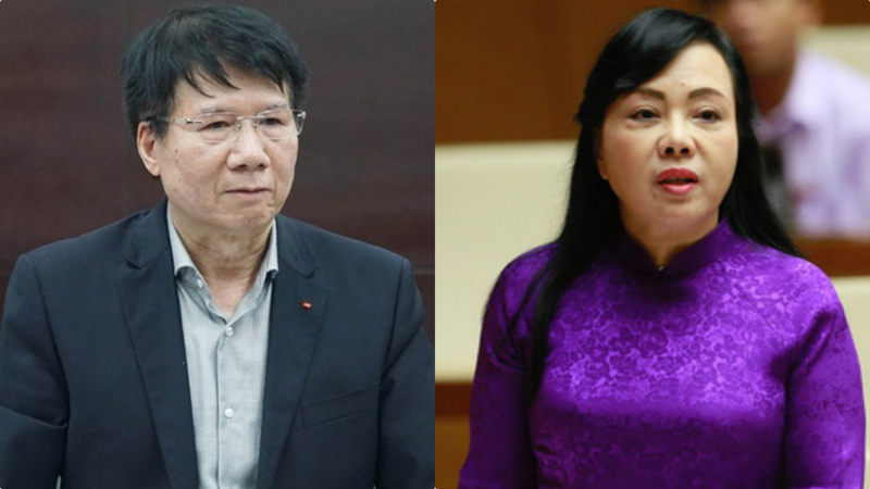 Thứ trưởng Y tế Trương Quốc Cường và nguyên Bộ trưởng Y tế Nguyễn Thị Kim Tiến - Ảnh: VGP
