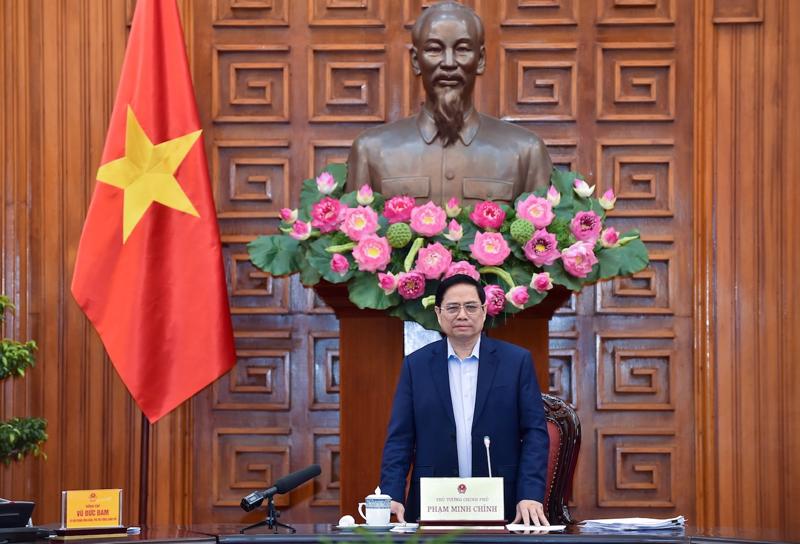 Thủ tướng Chính phủ Phạm Minh Chính tại cuộc họp - Ảnh: VGP