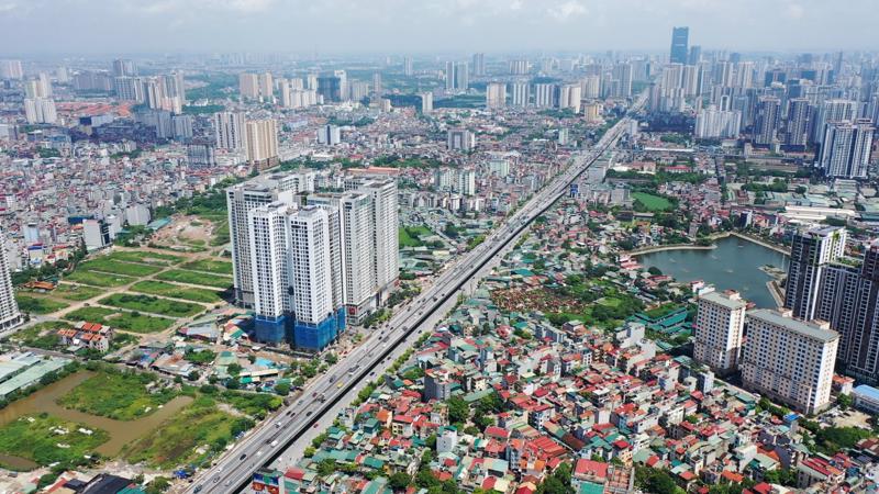 Trục đường Nguyễn Xiển đoạn gần ngã tư Khuất Duy Tiến không có căn hộ mới mở bán.