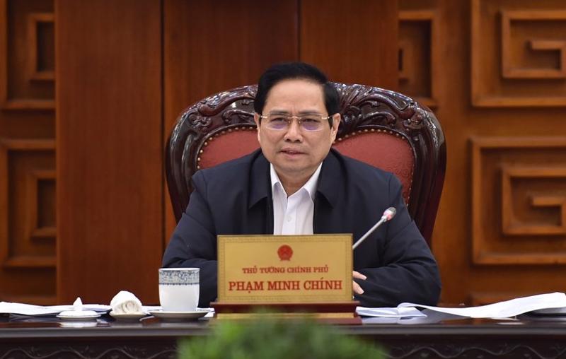 Thủ tướng Phạm Minh Chính tại buổi làm việc - Ảnh: VGP