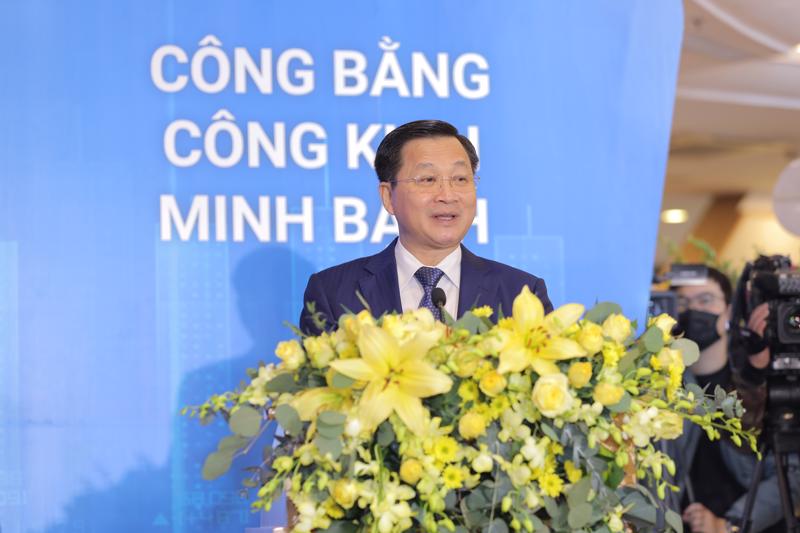 Phó thủ tướng Chính phủ Lê Minh Khái tham dự và phát biểu tại Lễ ra mắt Sở Giao dịch Chứng khoán Việt Nam sáng 11/12.
