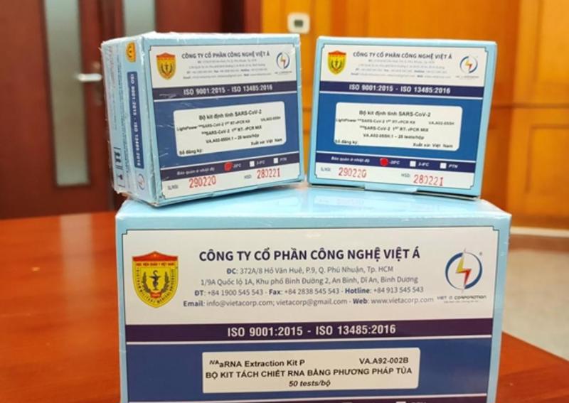 Sản phẩm kit test của Công ty CP công nghệ Việt Á. Ảnh minh họa