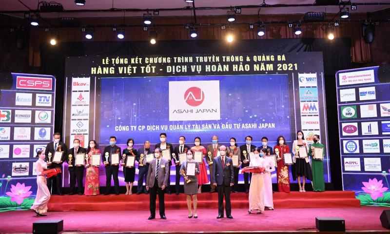 Asahi Japan nhận giải thưởng Thương hiệu nổi tiếng hàng đầu Việt Nam 2021.