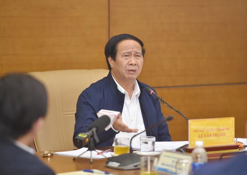 Phó Thủ tướng Chính phủ Lê Văn Thành chủ trì cuộc họp (Ảnh: VGP).