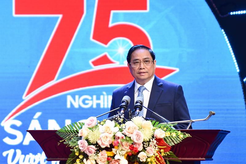 Thủ tướng Phạm Minh Chính phát biểu tại sự kiện - Ảnh: VGP