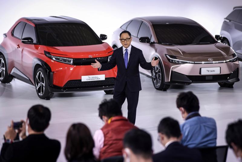 Chủ tịch Akio Toyoda của Toyota tại một sự kiện ở Tokyo, tháng 12/2021 - Ảnh: Bloomberg.