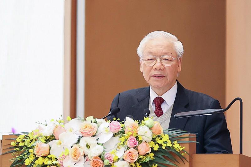 Tổng Bí thư Nguyễn Phú Trọng phát biểu tại sự kiện - Ảnh: VGP