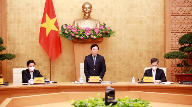 Phó Thủ tướng thường trực Phạm Bình Minh phát biểu chỉ đạo Hội nghị An toàn giao thông toàn quốc ngày 6/1.