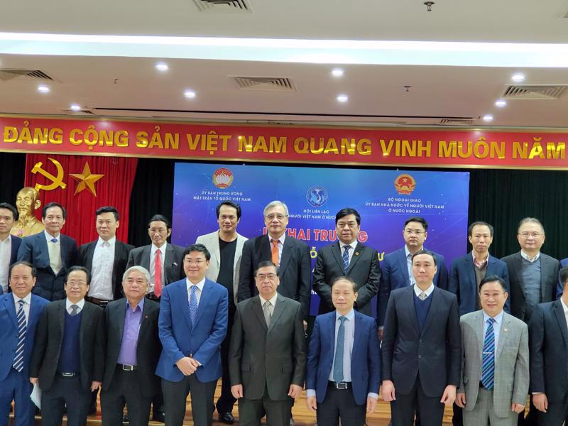 Representatives of the Vietnam Fatherland Front Central Committee (VFFCC) and the State Committee on Overseas Vietnamese Affairs at the Ministry of Foreign Affairs at the launch ceremony. Source: VnEconomy