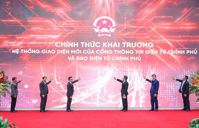 Nghi lễ chính thức khai trương Hệ thống giao diện mới của Cổng Thông tin điện tử Chính phủ và Báo Điện tử Chính phủ - Ảnh: VGP/Nhật Bắc