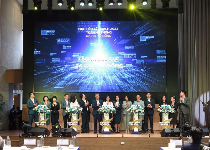 Ban Tổng Giám đốc FLC công bố các mục tiêu doanh thu trong năm 2022 tại Lễ Tổng kết năm vừa diễn ra ngày 25/1 tại Hà Nội. 