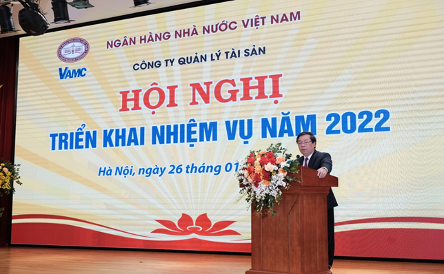 Ông Nguyễn Kim Anh, Phó Thống đốc Ngân hàng Nhà nước phát biểu tại hội nghị