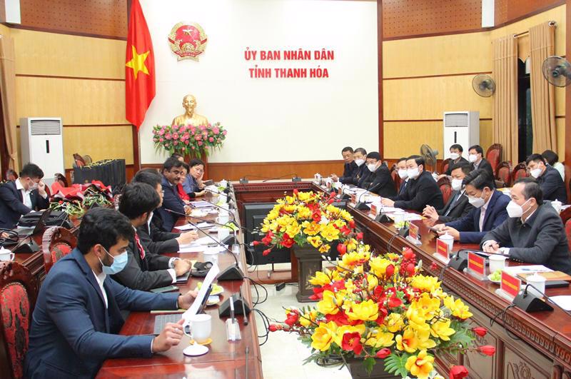 Working session between Thanh Hoa leaders and Indian investors.