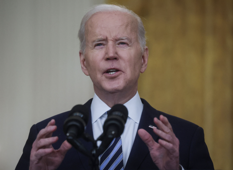 Tổng thống Mỹ Joe Biden phát biểu tại Nhà Trắng ngày 24/2 - Ảnh: Reuters.
