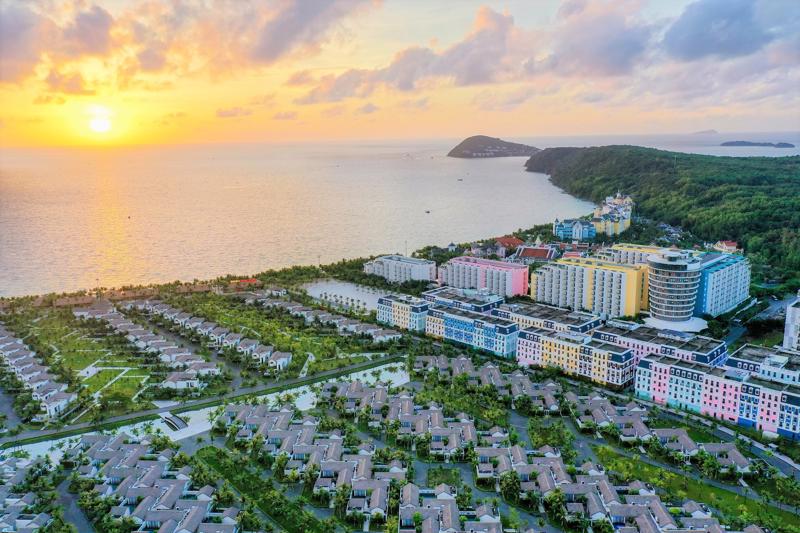 Quần thể công trình bất động sản Du lịch nghỉ dưỡng của Sun Group tại Phú Quốc.