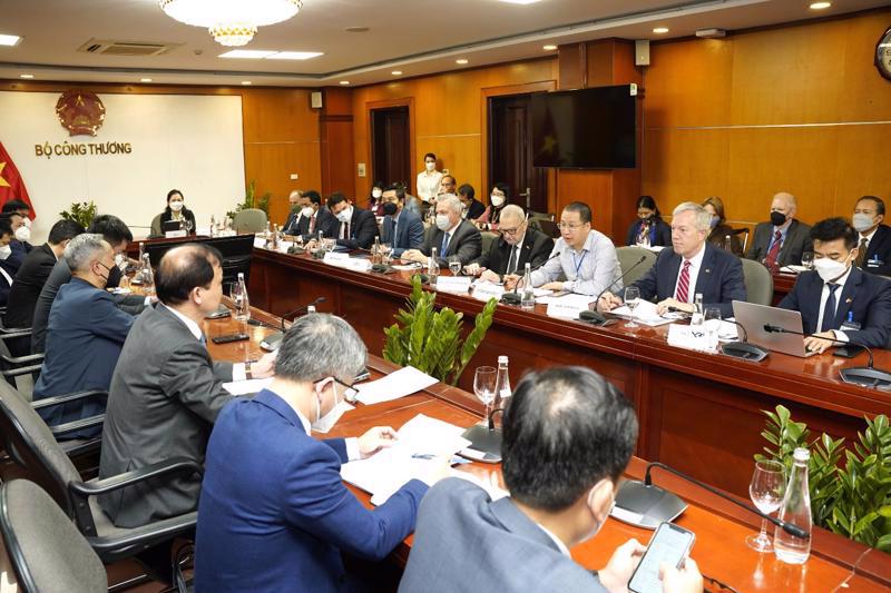The March 9 meeting between leaders from the Ministry of Industry and Trade and a business delegation from the US - ASEAN Business Council.
