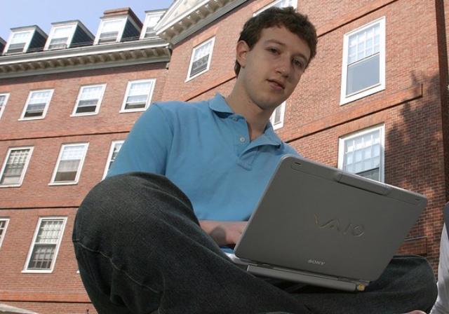 Mark Zuckerberg khi còn là sinh viên Đại học Harvard - Ảnh: Getty Images