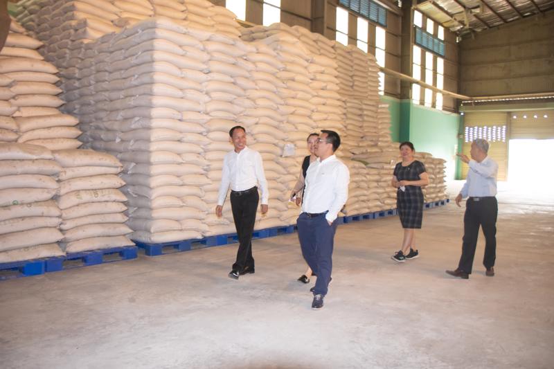 Ban lãnh đạo Công ty Gigatum Việt Nam tham quan nhà máy sản xuất gạo thơm ST25 của Cty ITA-Rice.