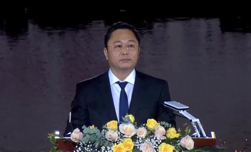 Ông Lê Trí Thanh, Chủ tịch UBND tỉnh Quảng Nam phát biểu tại buổi lễ ngày 26/3.