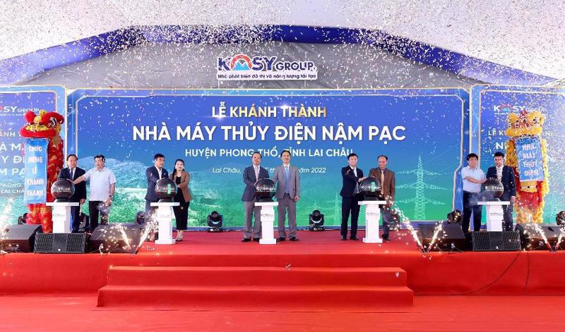 The inauguration ceremony for the hydropower project. Source: VnEconomy