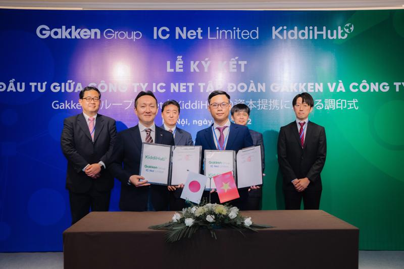 Công ty CP IC NET LIMITED thuộc tập đoàn Gakken và Công ty CP KIDDIHUB Việt Nam chính thức ký kết hợp đồng hợp tác đầu tư.