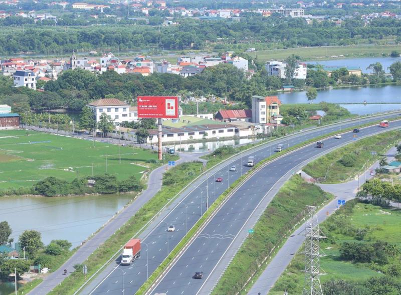 Đường cao tốc Pháp Vân - Cầu Giẽ (huyện Thanh Trì, Hà Nội). Ảnh: TTXVN