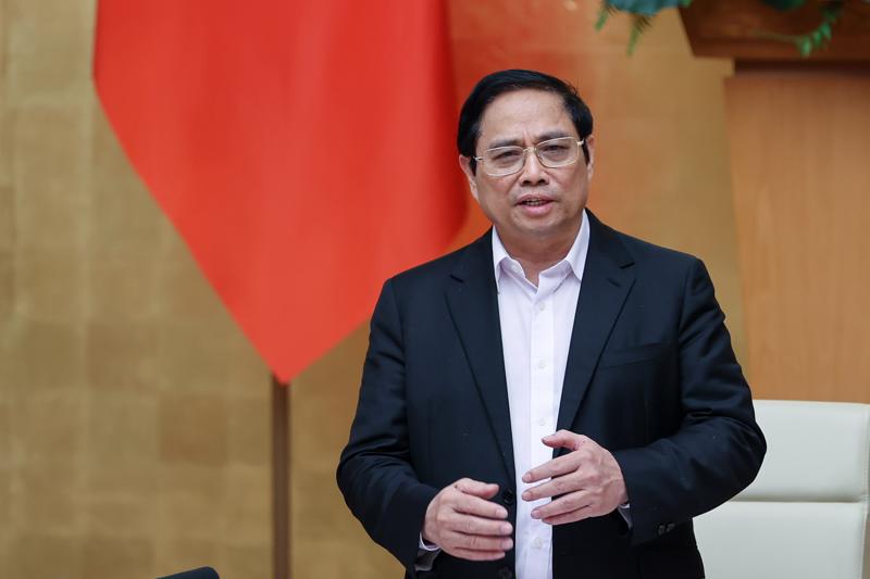 Thủ tướng Phạm Minh Chính tại cuộc họp - Ảnh: VGP