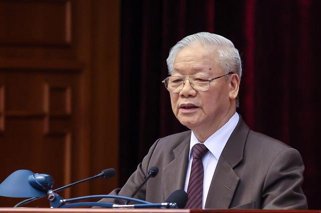 Tổng Bí thư Nguyễn Phú Trọng phát biểu tại hội nghị - Ảnh: VGP