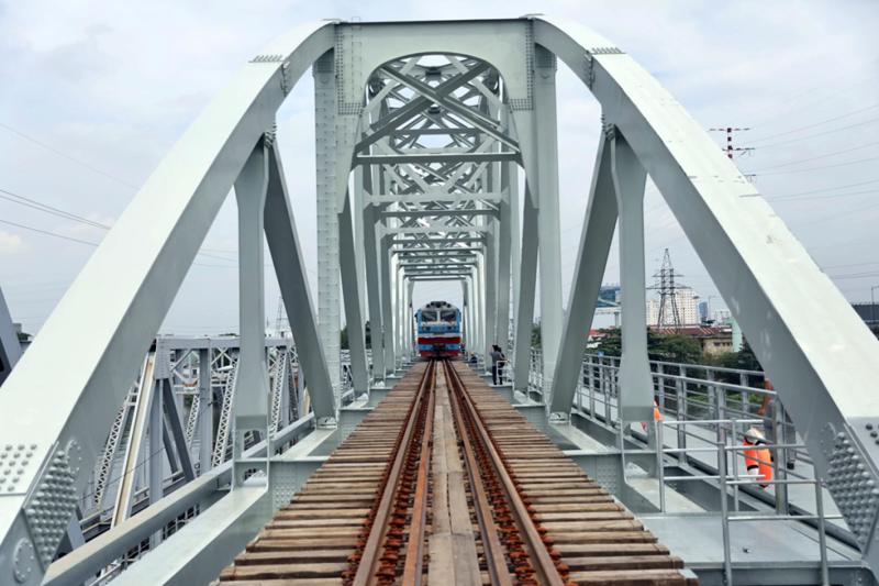 Cầu đường sắt Bình Lợi mới đưa vào khai thác năm 2019. 