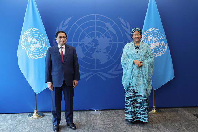 Prime Minister Pham Minh Chinh and UN Deputy Secretary-General Amina J. Mohammed. Source: VGP