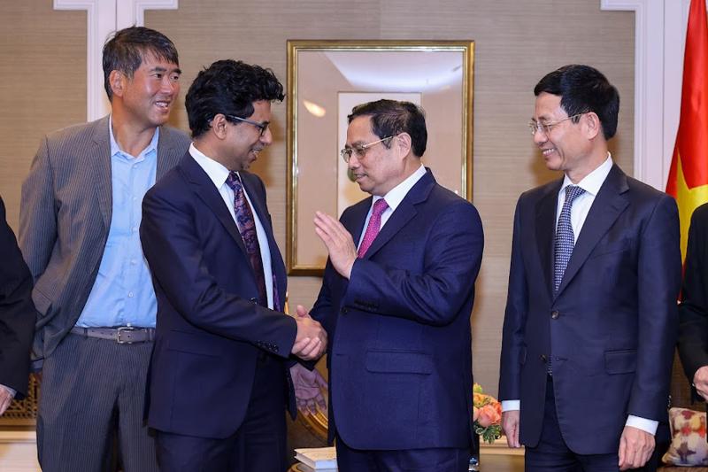 Thủ tướng Phạm Minh Chính đã tiếp ông Sandy Gupta, Phó Chủ tịch, Giám đốc phụ trách khu vực châu Á-Thái Bình Dương - Ảnh: VGP