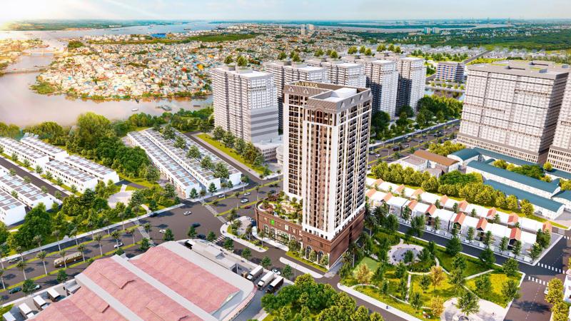 Phối cảnh khu căn hộ Viva Plaza tọa lạc ngay đại lộ Nguyễn Lương Bằng, trung tâm phát triển năng động nhất của quận 7 (www.viva-plaza.vn).