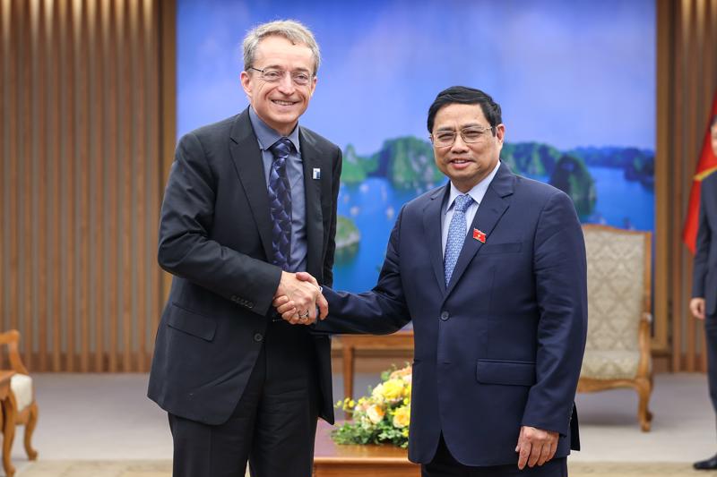 Thủ tướng Phạm Minh Chính tiếp ông Patrick Gelsinger, Giám đốc điều hành Tập đoàn Intel - Ảnh: VGP