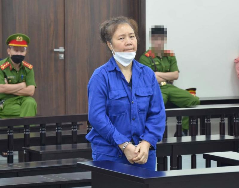Bị cáo Nguyễn Thanh Nga tại tòa.