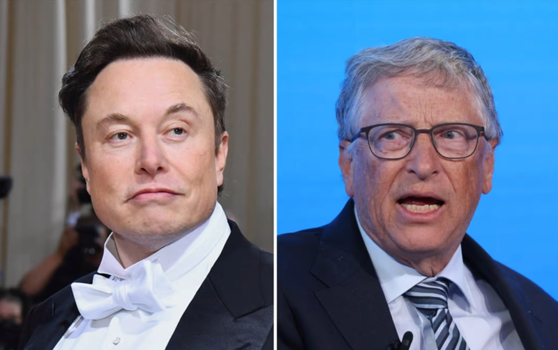 Tỷ phú Elon Musk và Bill Gates - Ảnh: Getty Images/AP