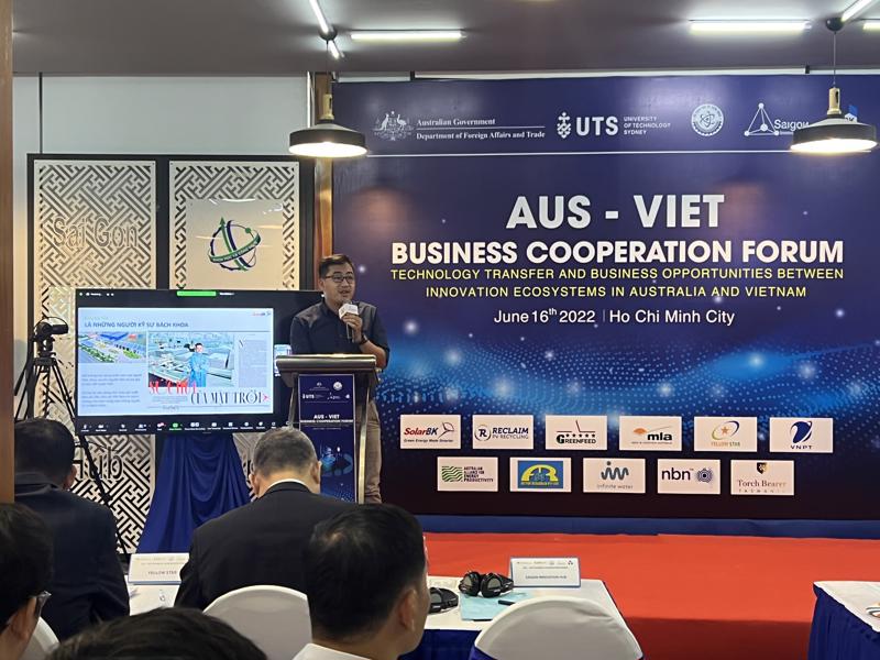 Đại diện Solar BK (Việt Nam) giới thiệu giải pháp năng lượng mặt trời tại Diễn đàn hợp tác công nghệ và thương mại Việt – Úc.
