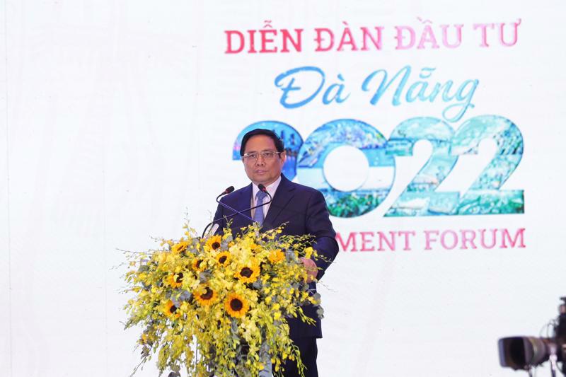 Prime Minister Pham Minh Chinh at the Da Nang Investment Forum 2022.