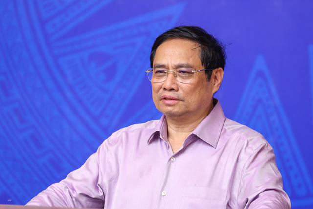 Thủ tướng Phạm Minh Chính, Trưởng Ban chỉ đạo quốc gia phòng chống dịch Covid-19, chủ trì Phiên họp lần thứ 15 của Ban chỉ đạo - Ảnh: VGP