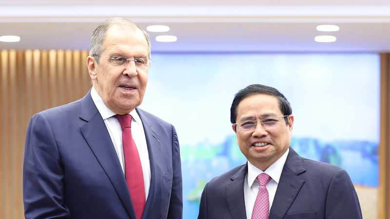 Thủ tướng Chính phủ Phạm Minh Chính tiếp Bộ trưởng Ngoại giao Liên bang Nga Sergey Lavrov - Ảnh: VGP