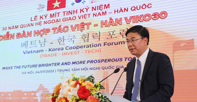 Thứ trưởng Bộ Ngoại giao Phạm Quang Hiệu phát biểu tại buổi lễ.