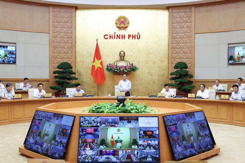 Thủ tướng Phạm Minh Chính chủ trì phiên họp Chính phủ thường kỳ - Ảnh: VGP