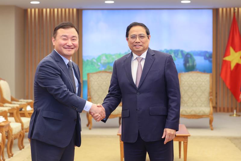 Thủ tướng Phạm Minh Chính tiếp Tổng Giám đốc Tập đoàn Samsung Điện tử Roh Tae-Moon - Ảnh: VGP.