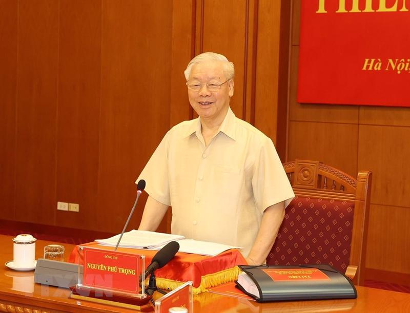 Tổng Bí thư Nguyễn Phú Trọng, Trưởng Ban Chỉ đạo Trung ương về phòng, chống tham nhũng, tiêu cực chủ trì Phiên họp thứ 22 của Ban Chỉ đạo - Ảnh: TTXVN
