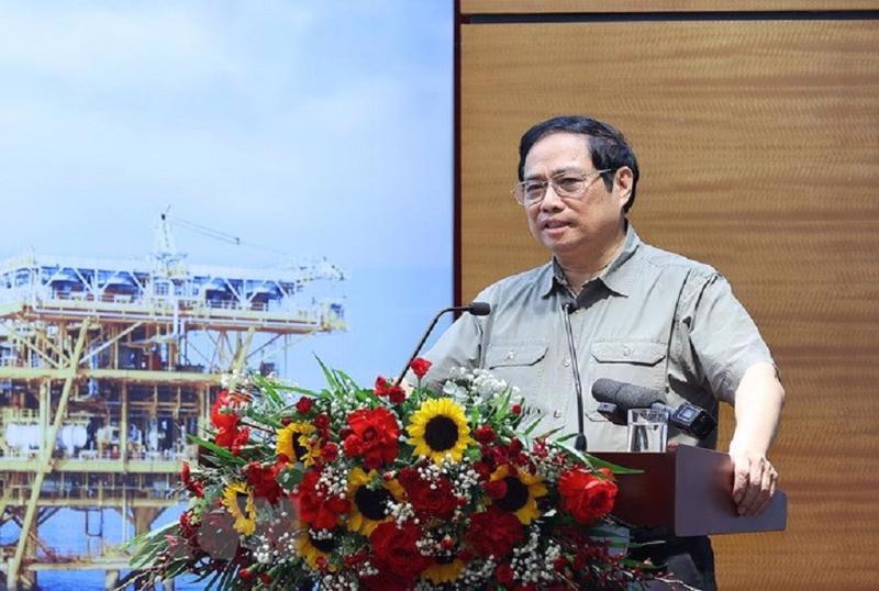 Prime Minister Pham Minh Chinh at the meeting.